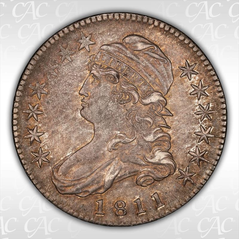 1811 Small 8 50c CACG AU-50