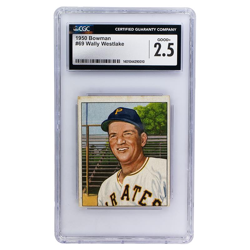 1950 Bowman Wally Westlake #69 CGC Good+ 2.5 