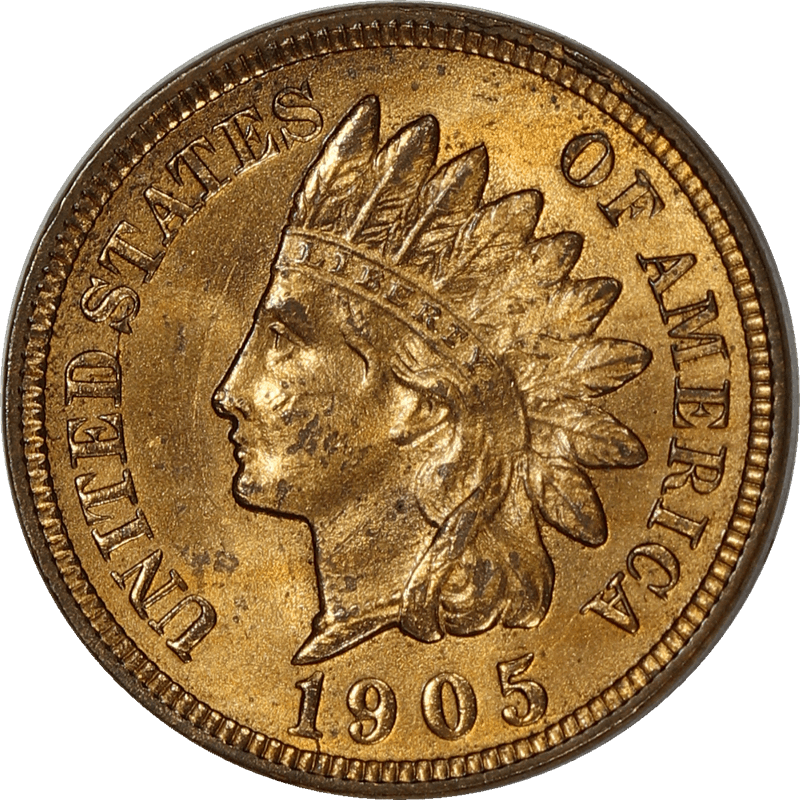 1905 Indian Head Cent, 1c Choice Uncirculated - Nice Color 