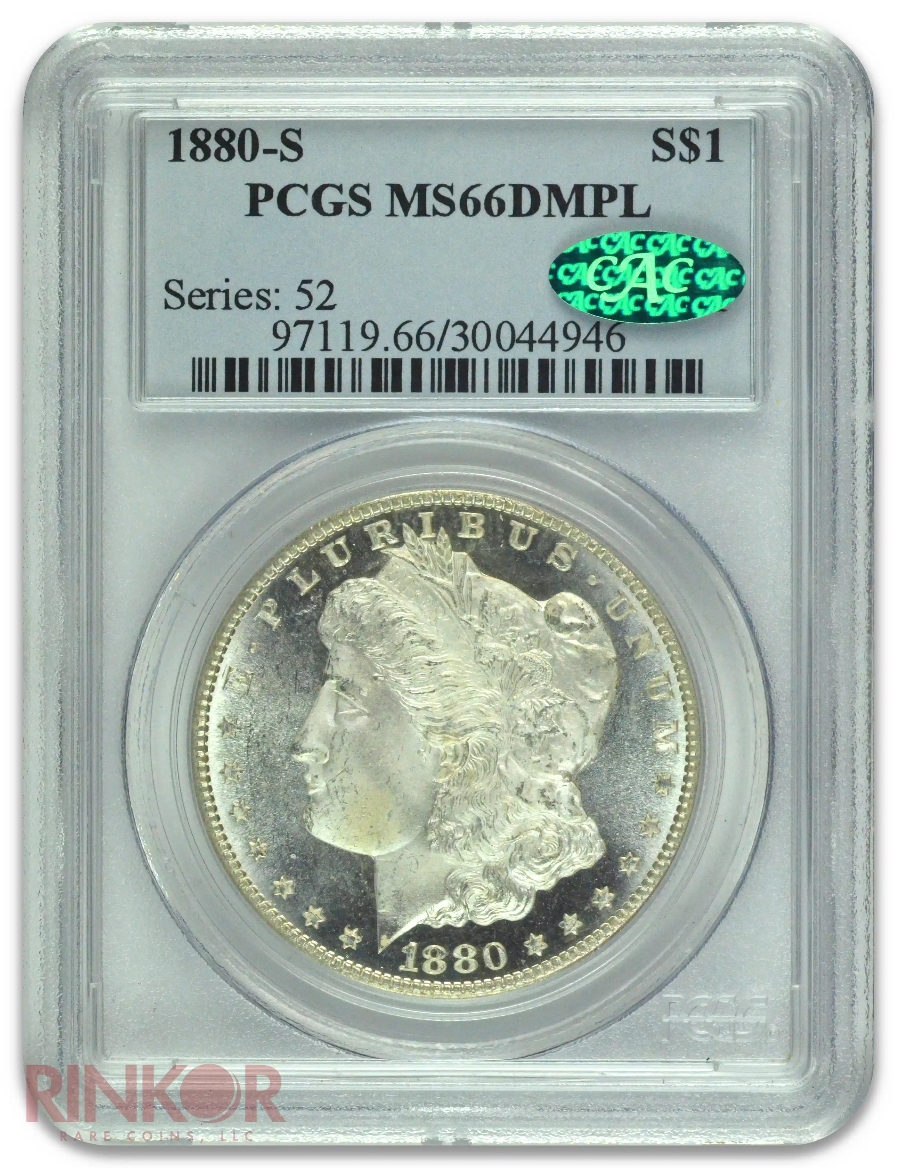 1880-S $1 Morgan Dollar PCGS MS 66 DMPL CAC