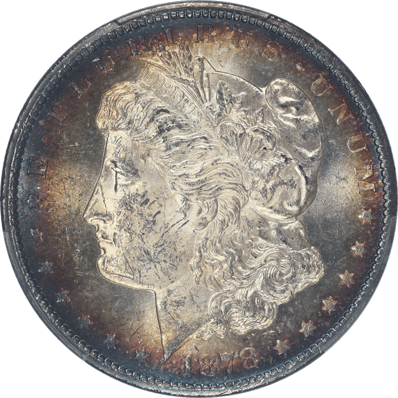 1878-CC Morgan Silver Dollar $1 PCGS MS62 - Nice Lustrous Tone Coin