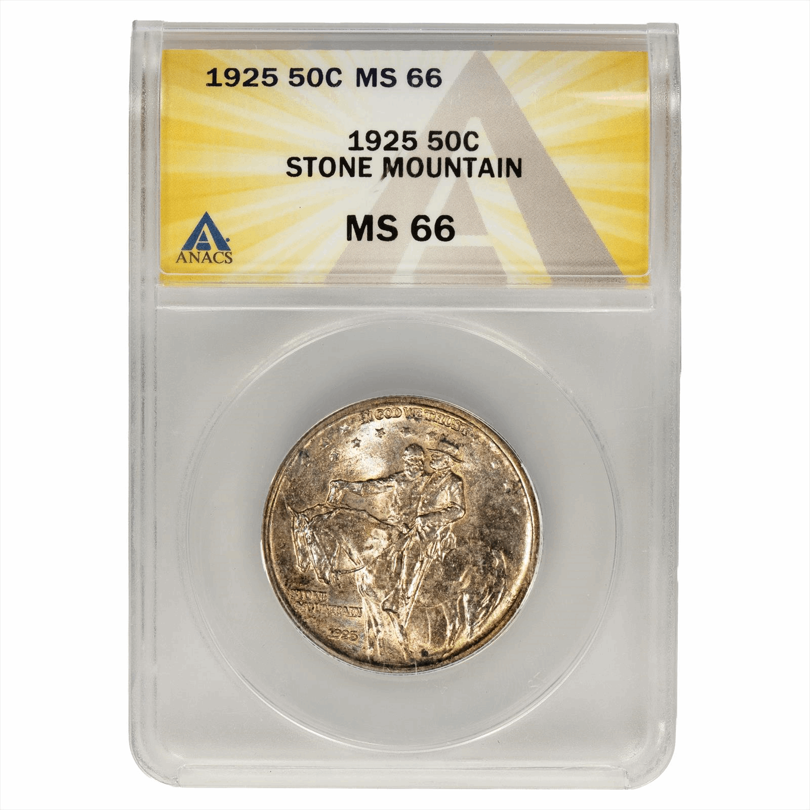 1925 Stone Mountain Commemorative Half Dollar 50C ANACS MS 66+