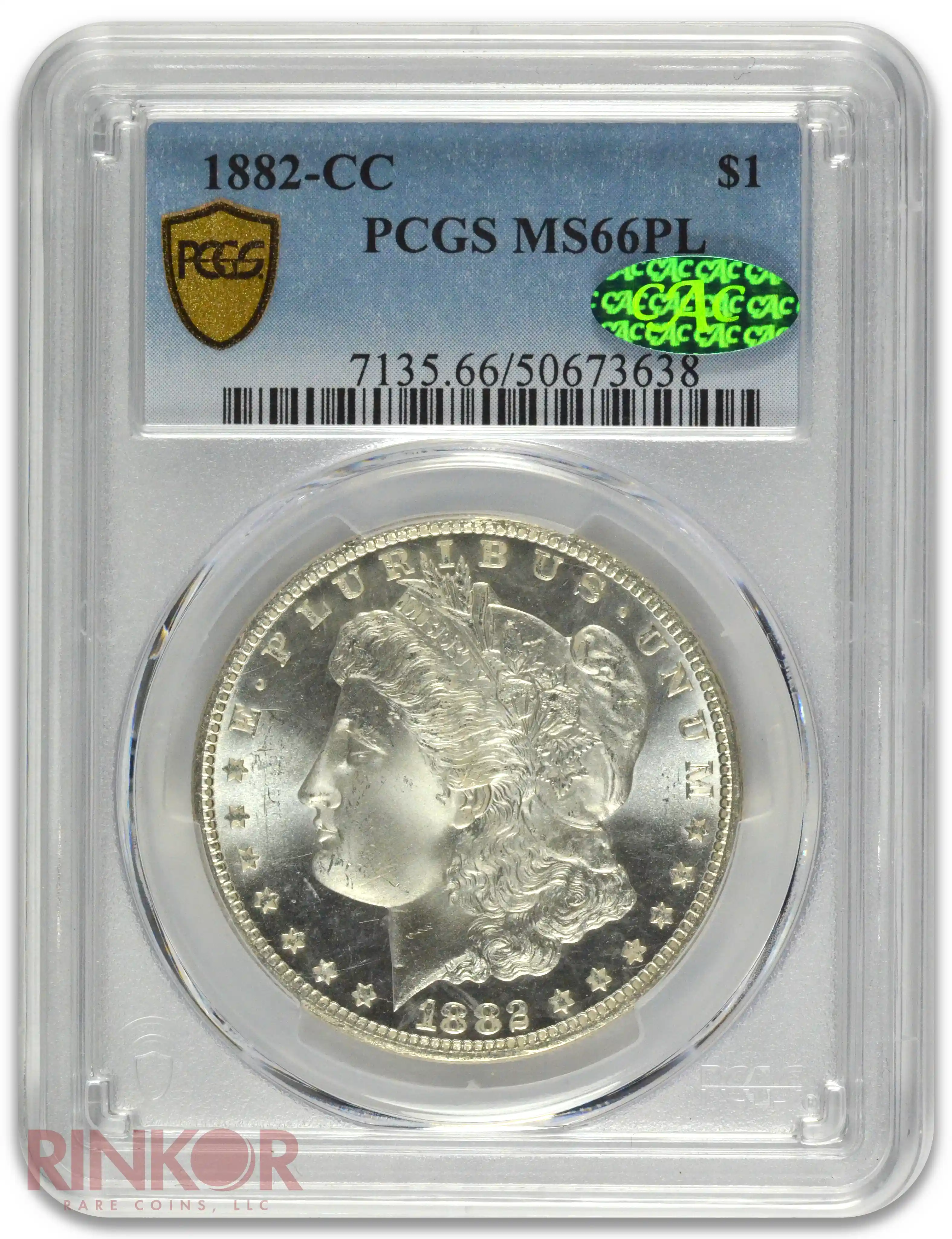 1882-CC $1 PCGS MS 66 PL CAC