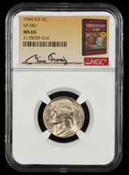 1944 S/S 5C VP-001 Bill Fivaz Signature Label NGC  MS 65