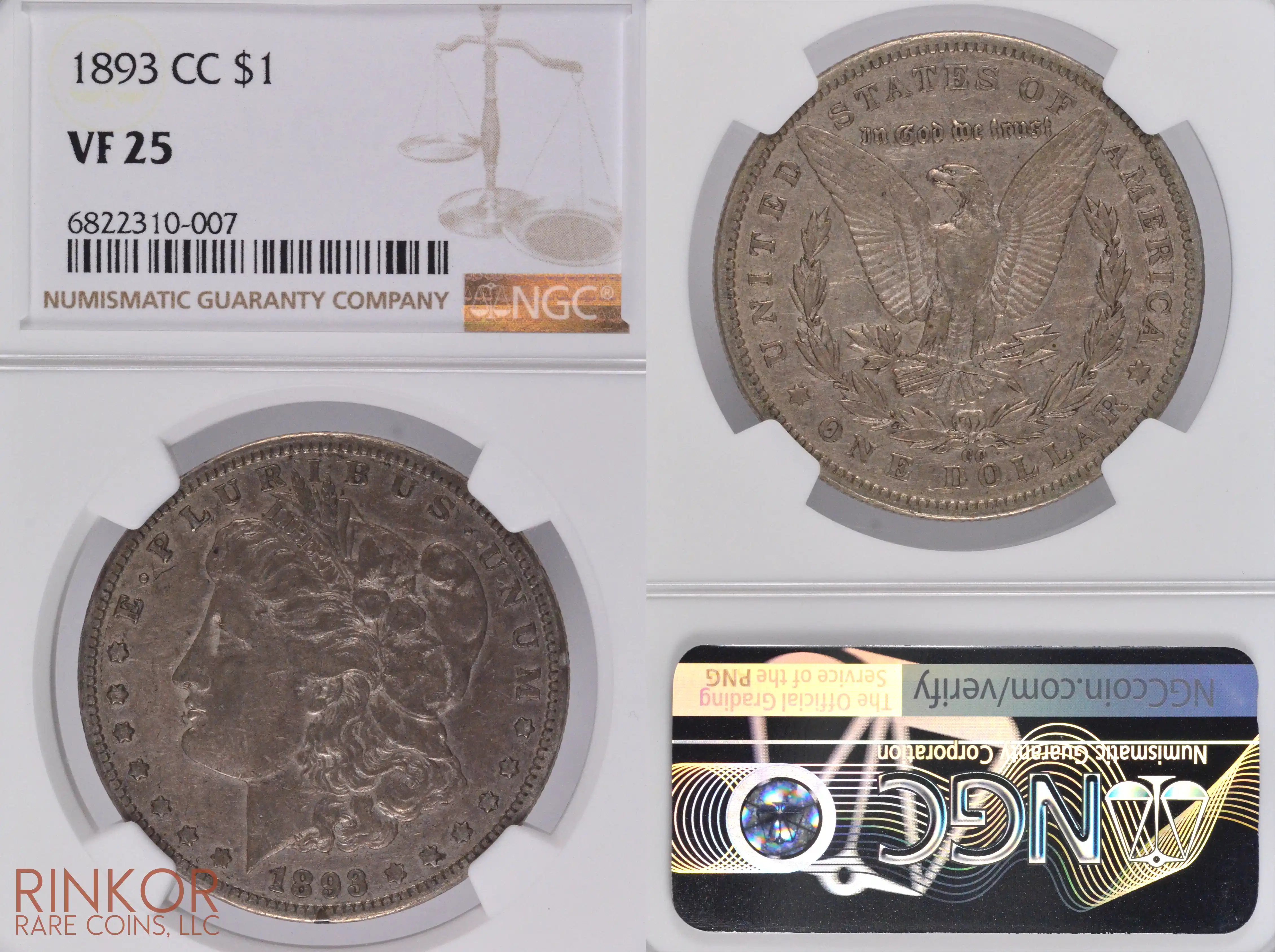 1893-CC Morgan Dollar NGC VF-25