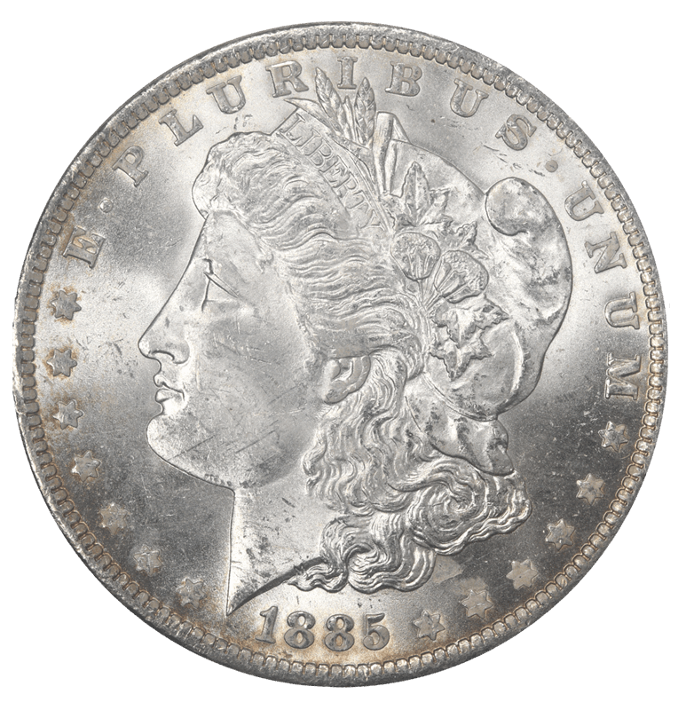 1885-O Morgan Silver Dollar, $1, Choice Uncirculated - Nice Coin 