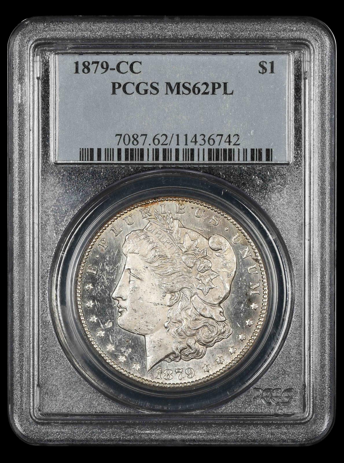 1879-CC $1 PCGS MS62 PL