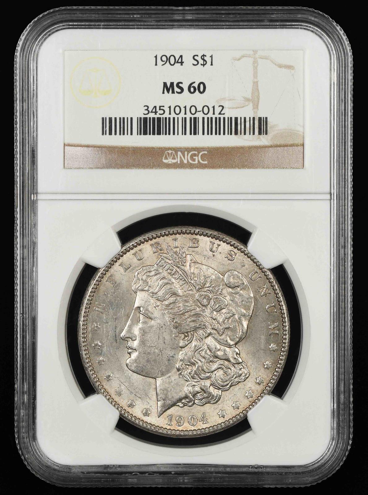 1904 $1 NGC MS 60