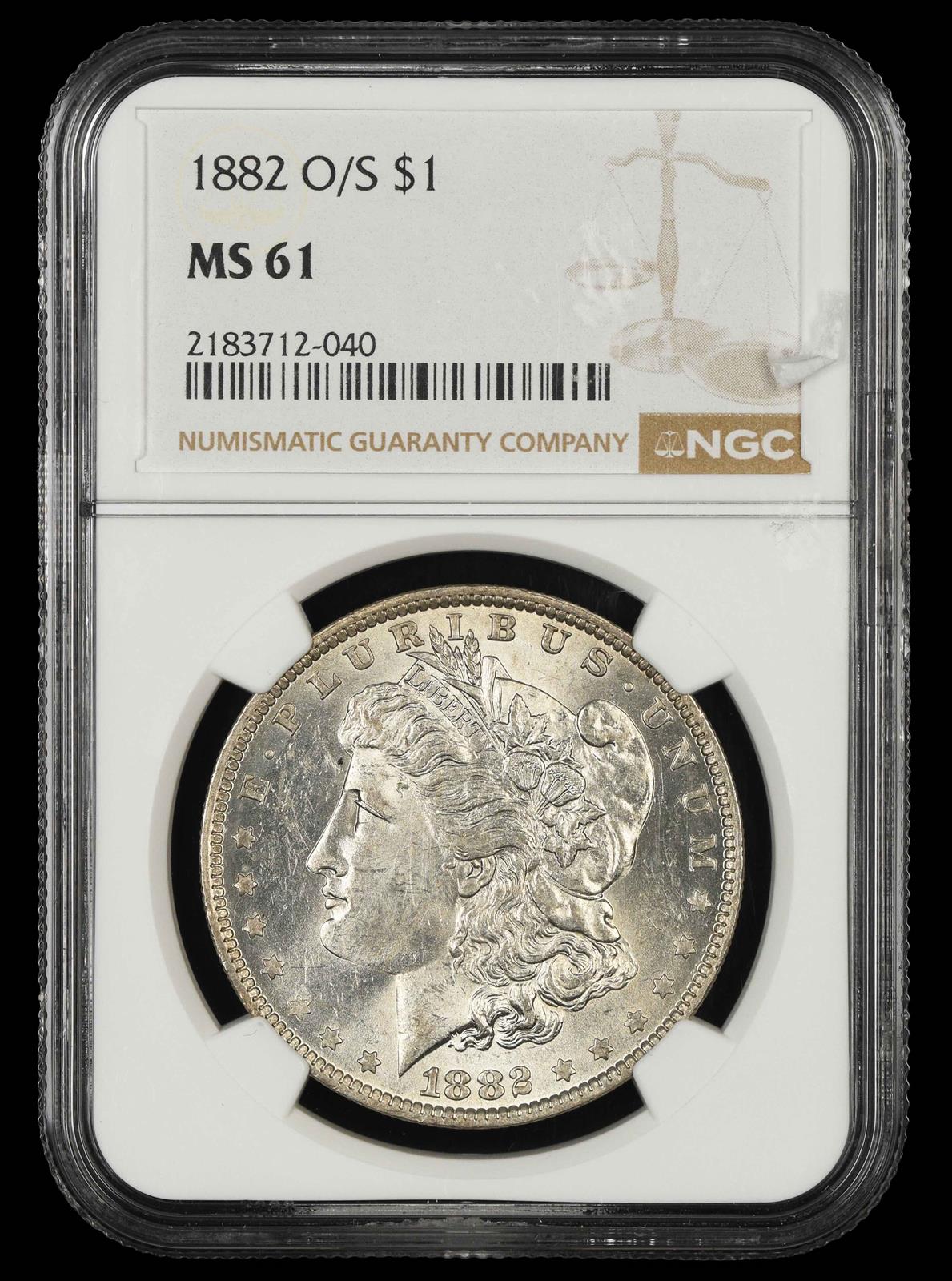 1882 O/S $1 NGC MS 61