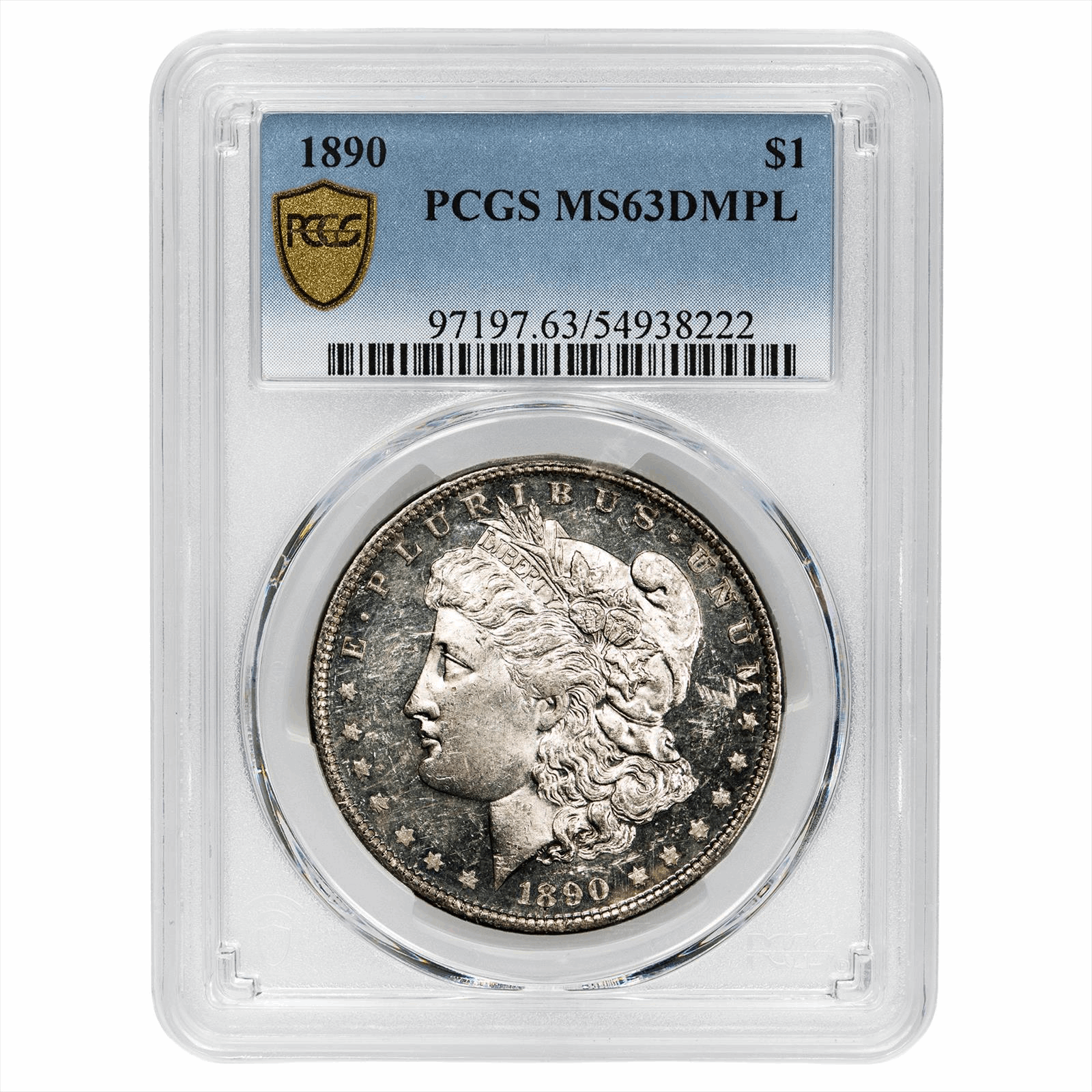 1890 Morgan Dollar $1 PCGS MS 63 DMPL