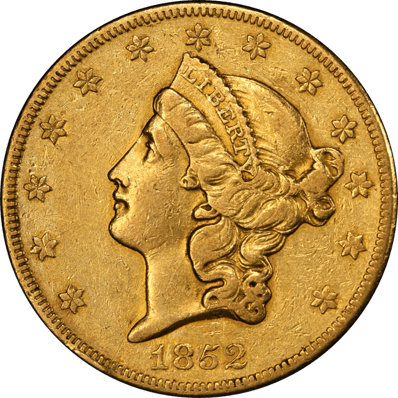 1852-O Liberty Head $20, PCGS XF45 - Nice Original Coin