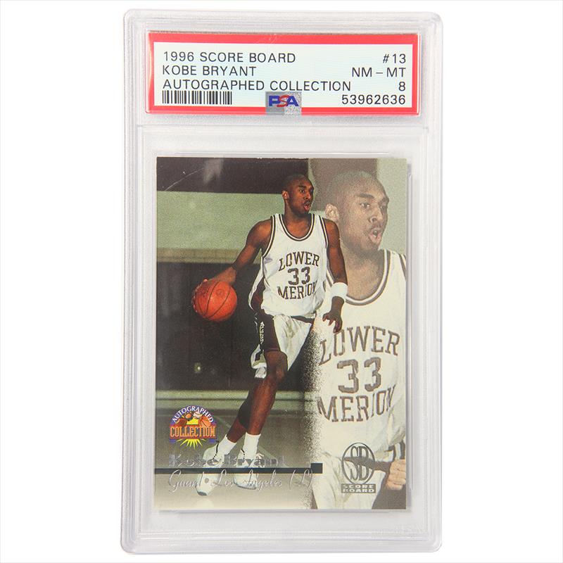 1996 Score Board Kobe Bryant #13 RC Autographed Collection PSA NM-MT 8