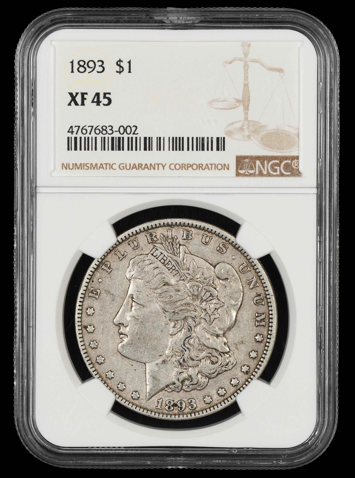 1893 $1 NGC XF-45