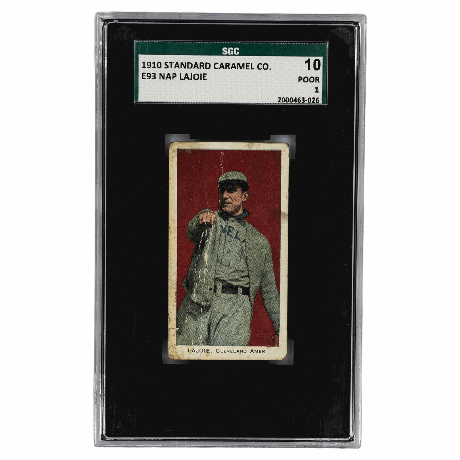 1910 Standard Caramel Co. E93 Nap Lajoie SGC POOR 1