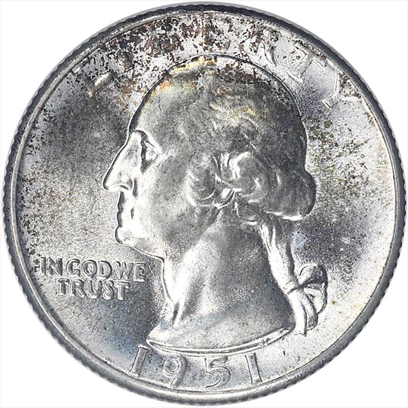 1951 Washington Quarter 25c Uncirculated - Nice Original Coin 