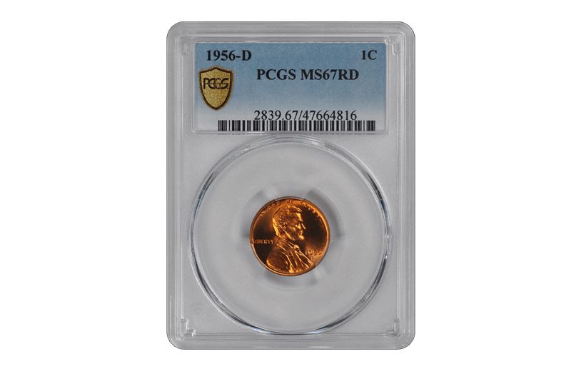 1956-D Lincoln Wheat PCGS MS 67 RD 