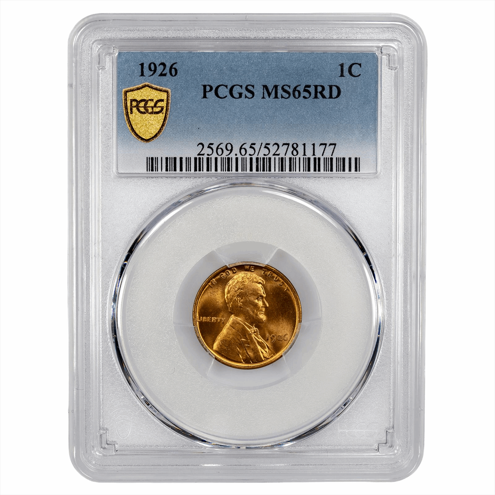 1926 Lincoln Wheat Cent 1C PCGS MS 65 RD