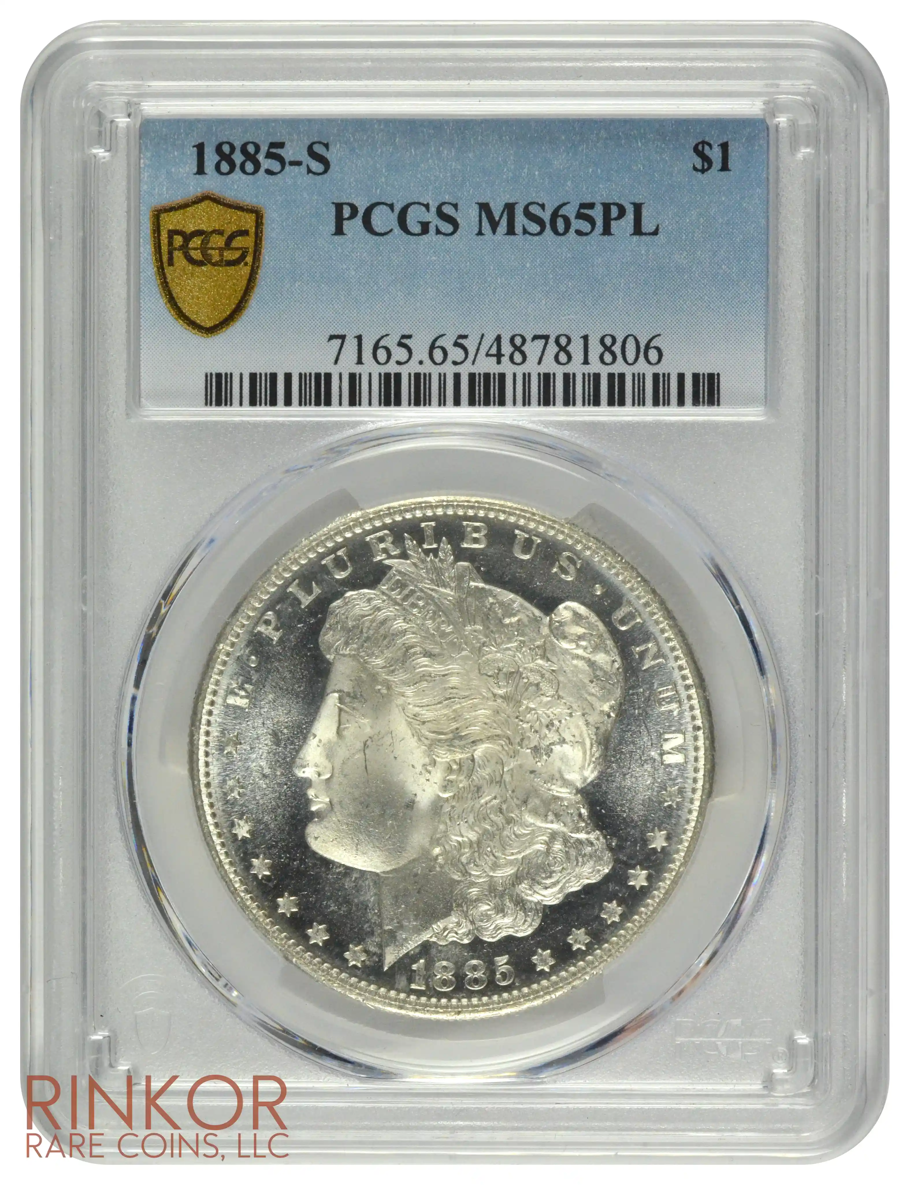1885-S $1 PCGS MS 65 PL