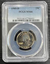 1985-D Washington PCGS MS 66