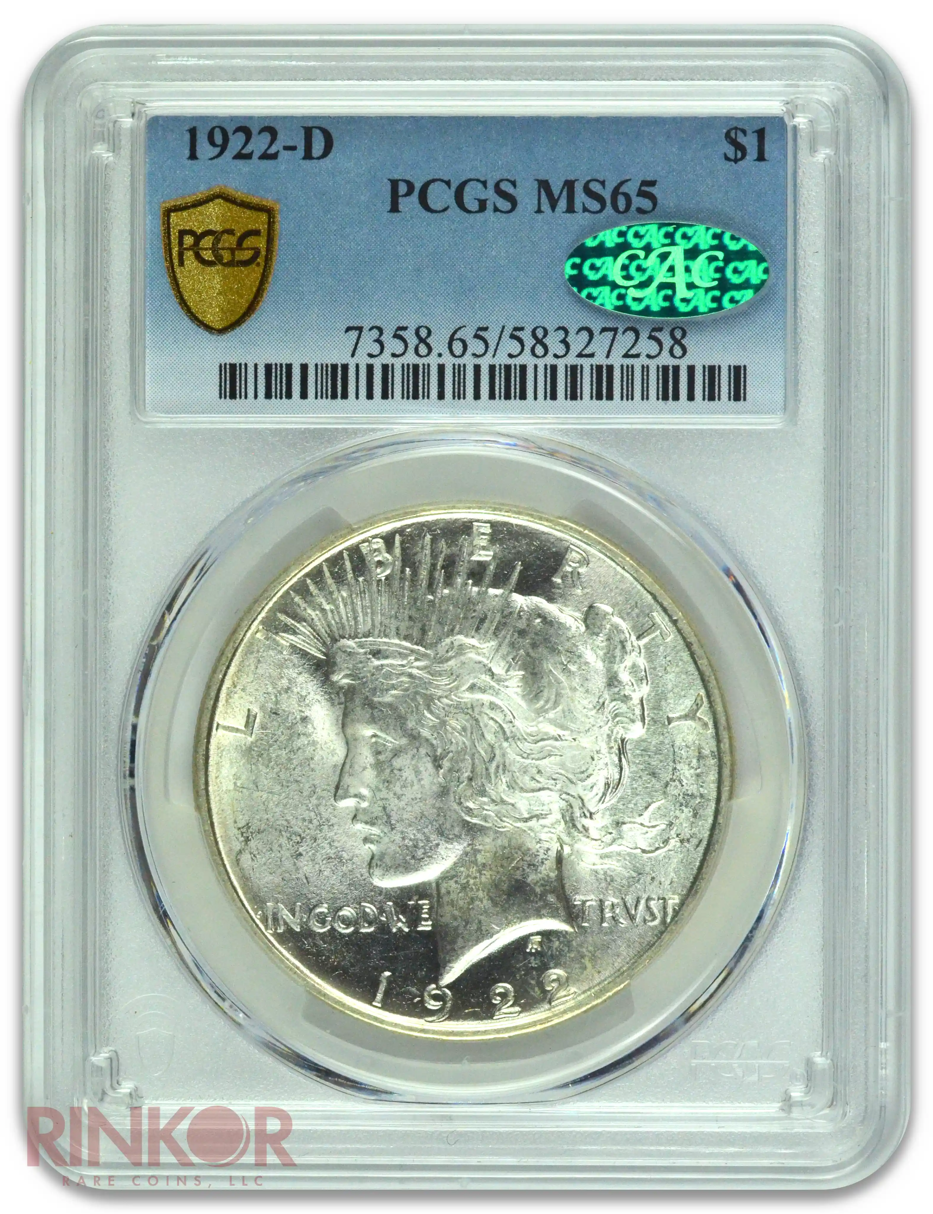 1922-D $1 Peace Dollar PCGS