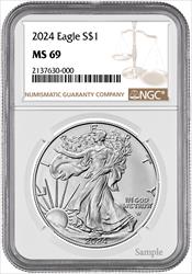 2024 $1 American Silver Eagle MS69 NGC 