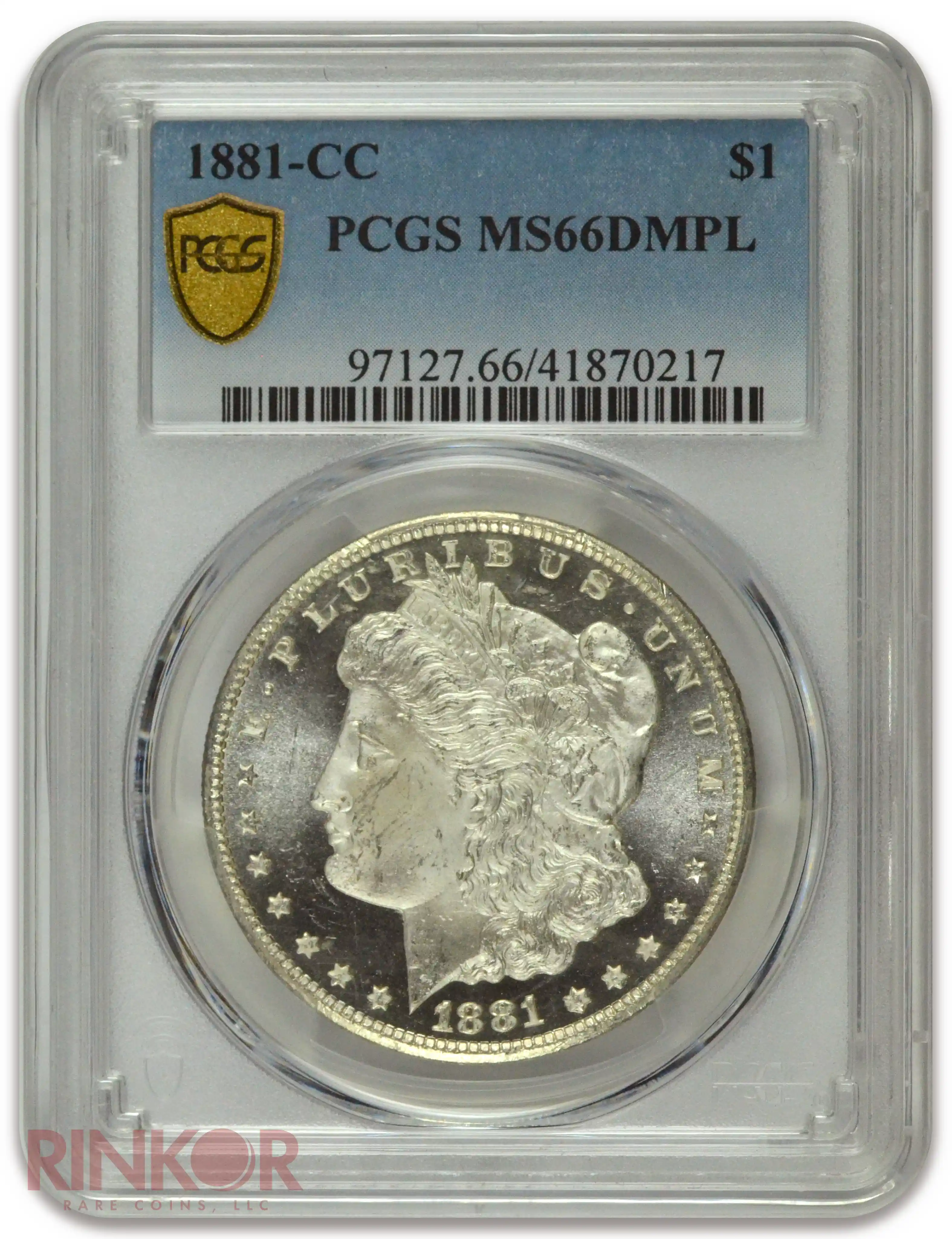 1881-CC $1 Morgan Dollar PCGS MS 66 DMPL