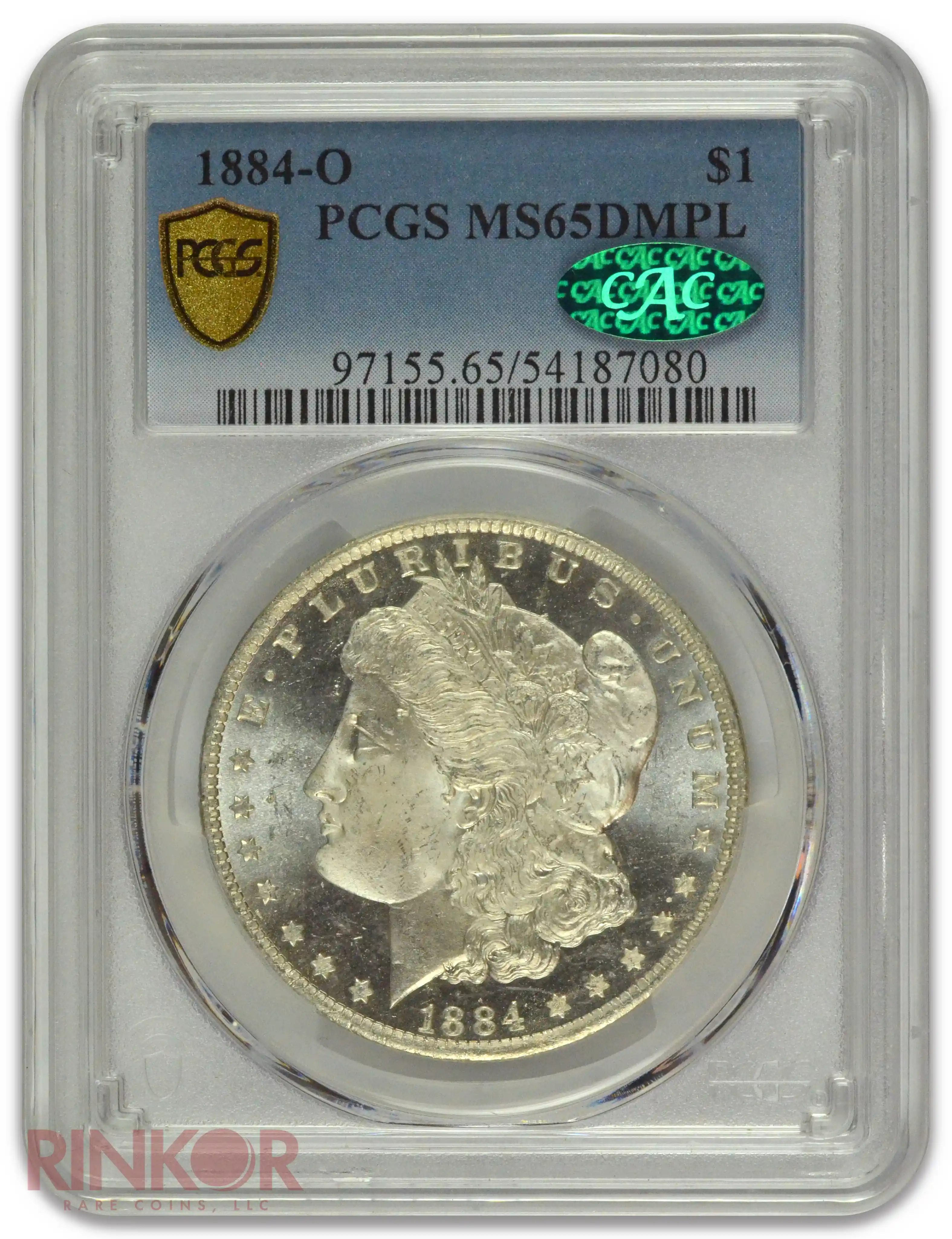 1884-O $1 Morgan Dollar PCGS MS 65 DMPL CAC
