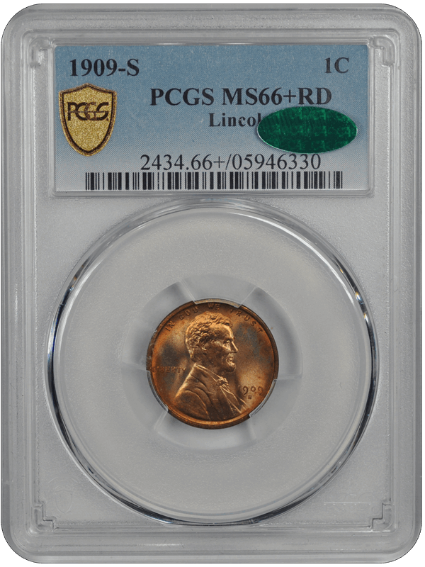 1909-S Lincoln PCGS CAC RD 66+