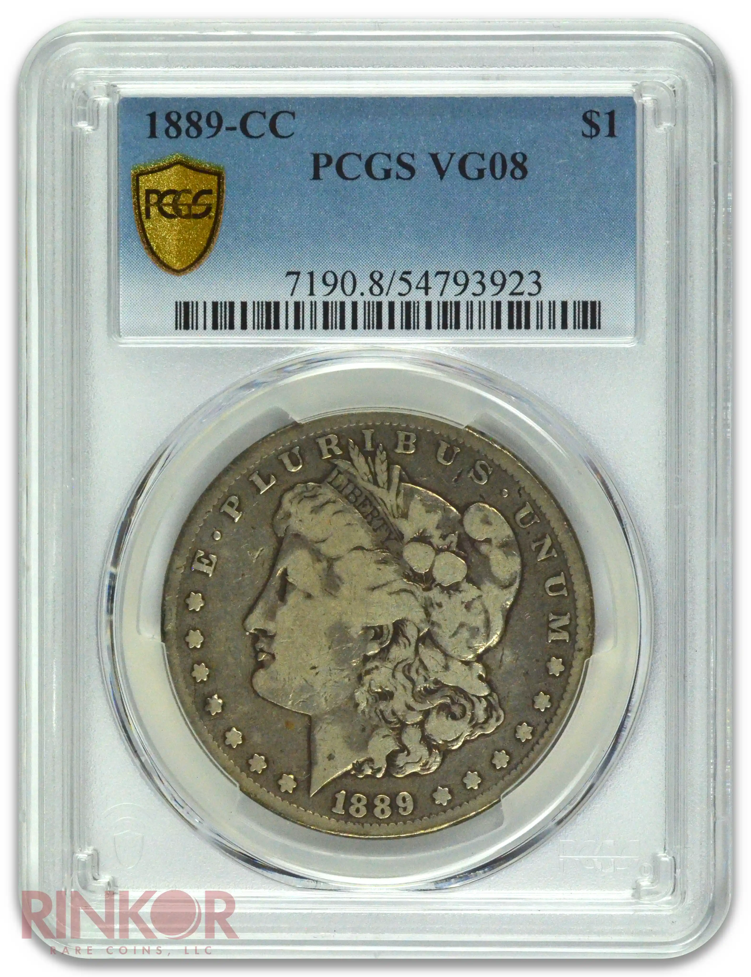 1889-CC $1 Morgan Dollar PCGS VG-08