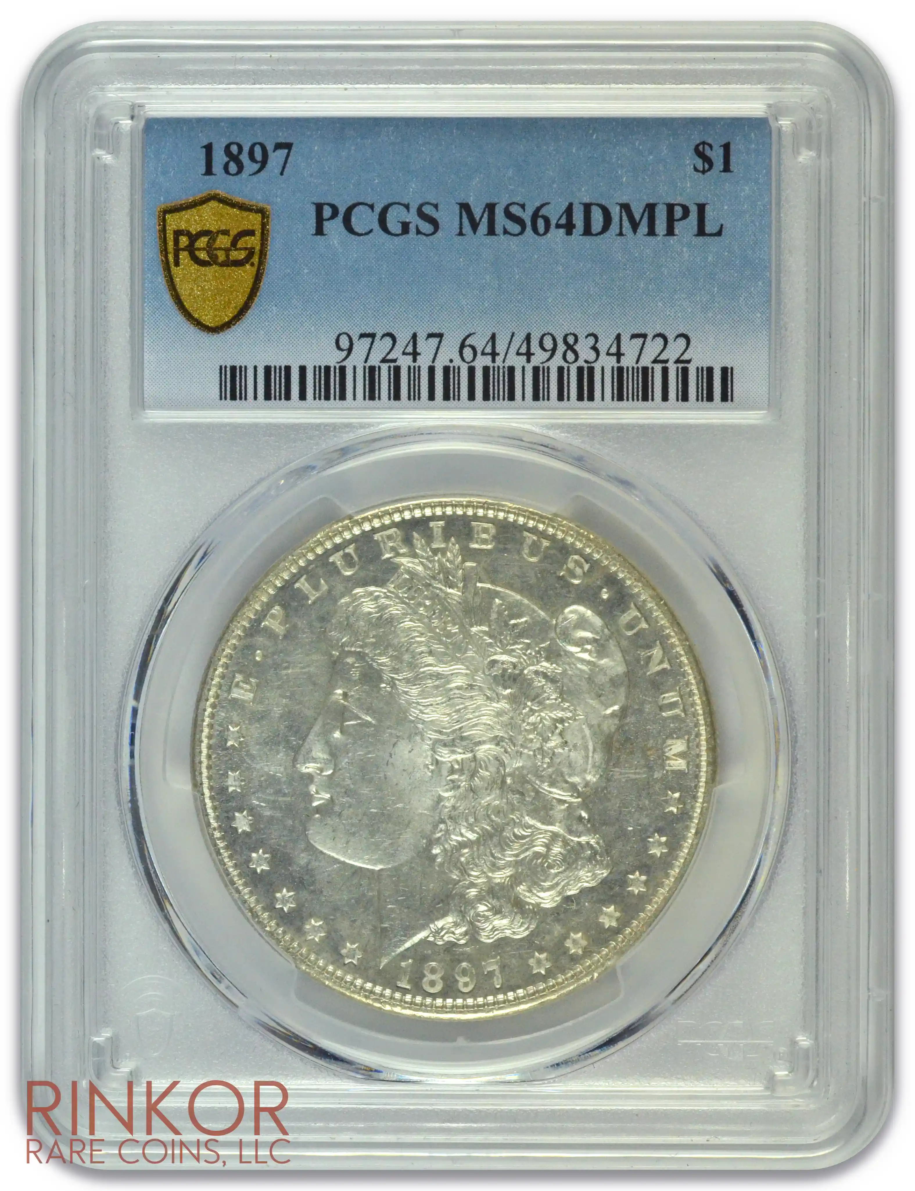 1897 $1 PCGS MS 64 DMPL 