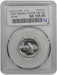 1937 Buffalo PCGS MS 68