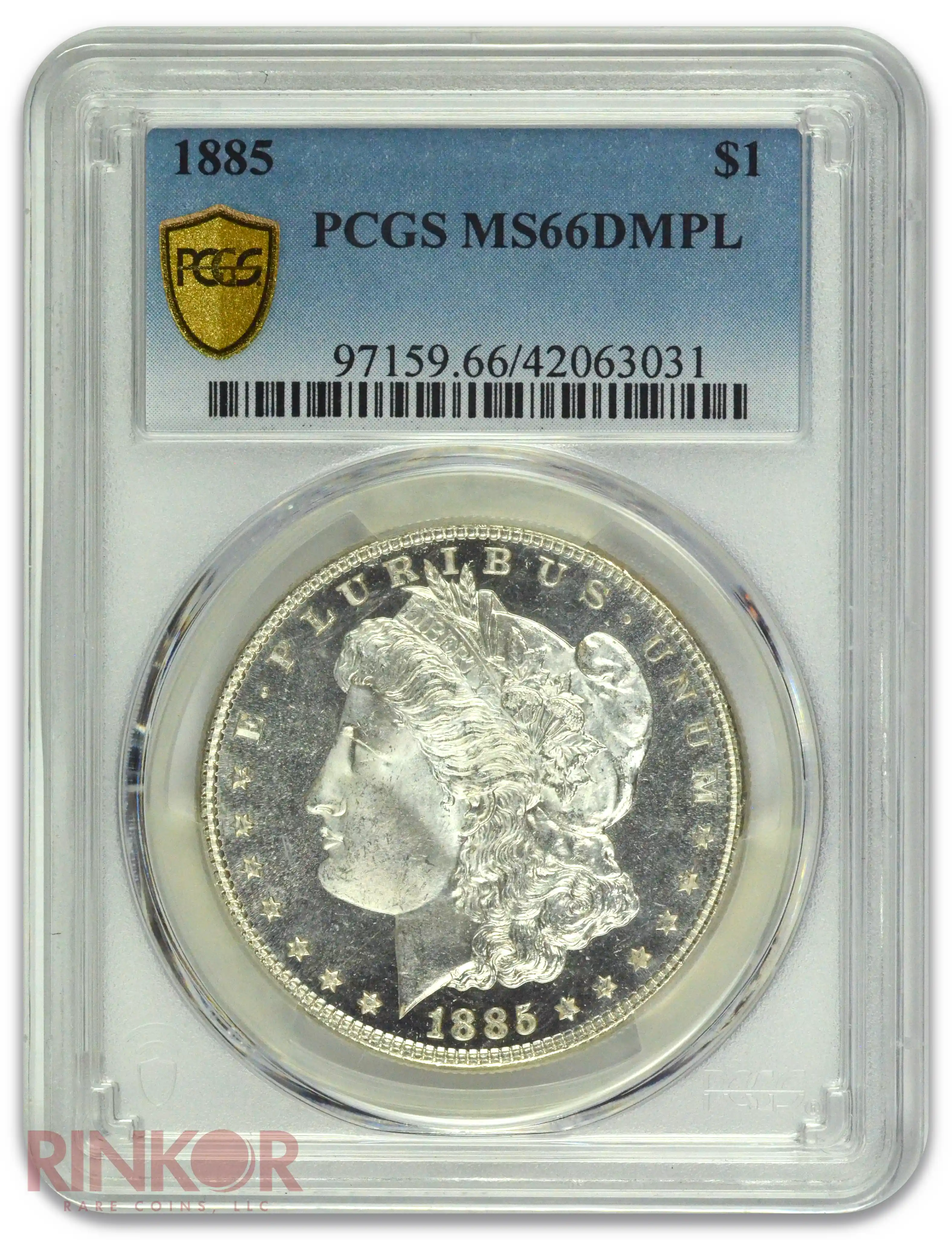 1885 $1 Morgan Dollar PCGS MS 66 DMPL