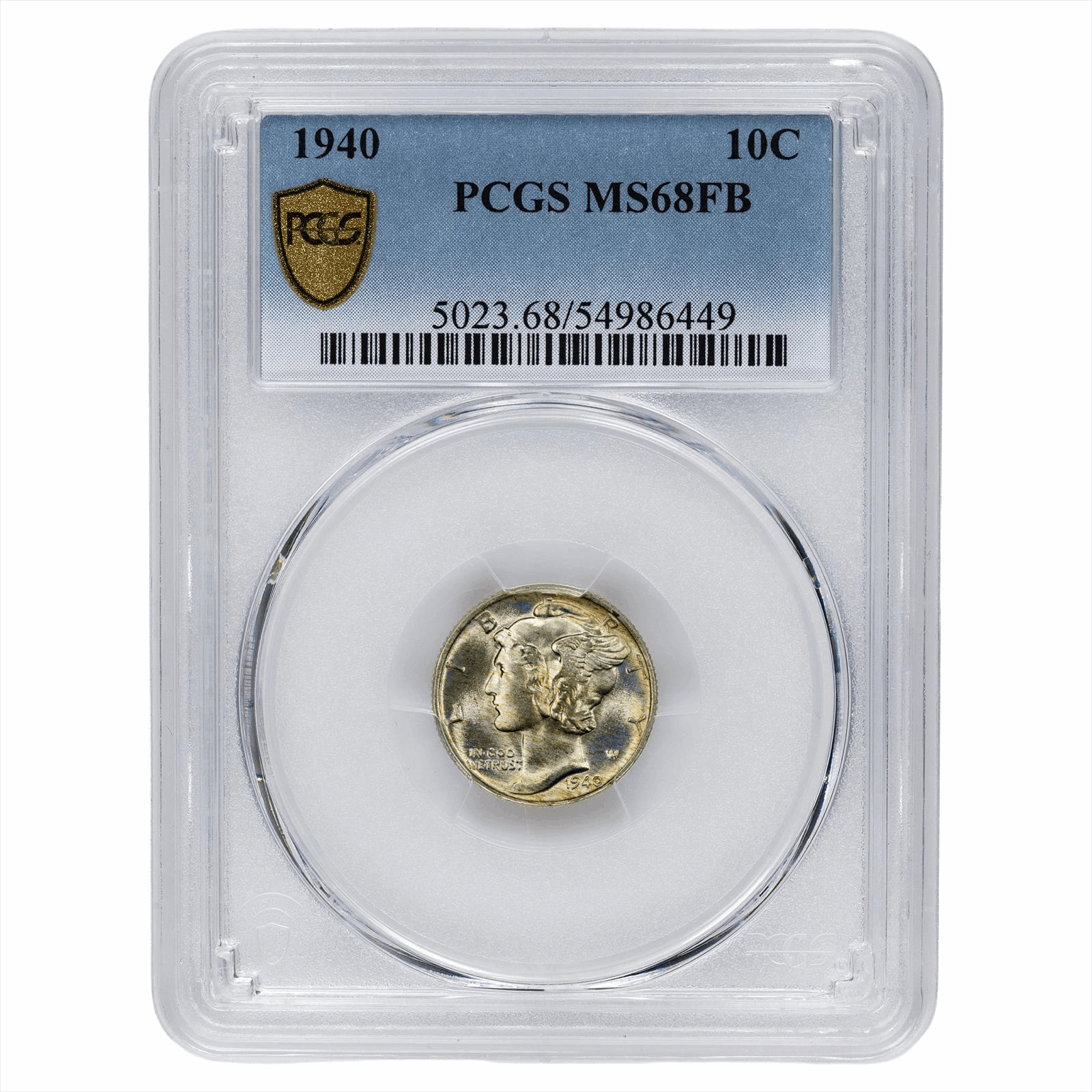 1940 Mercury Dime 10C PCGS MS 68 FB