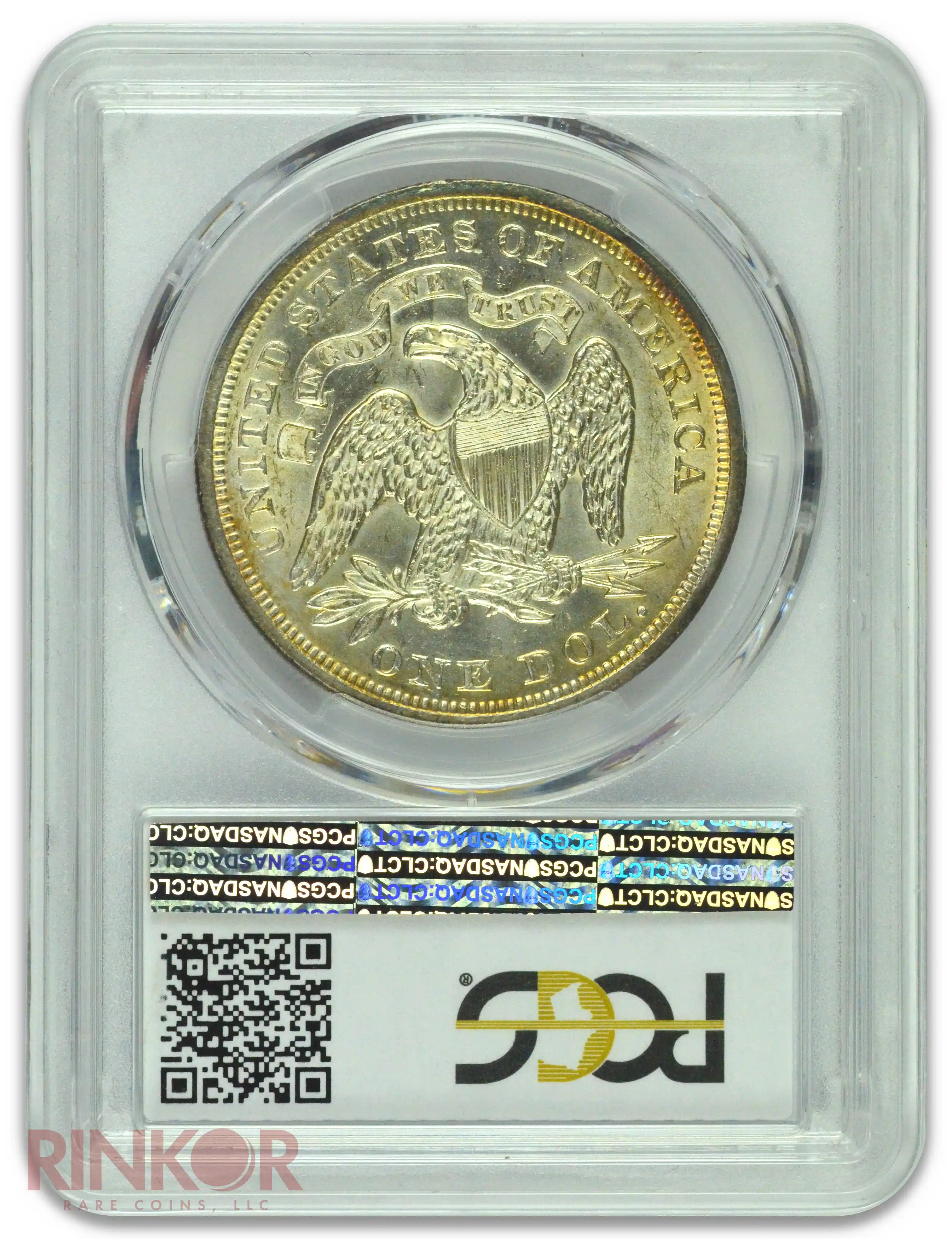 1871 $1 Seated Dollar PCGS MS 62