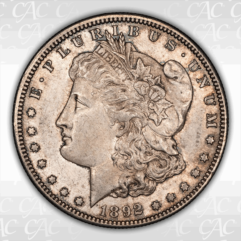 1892-CC $1 CACG AU-58
