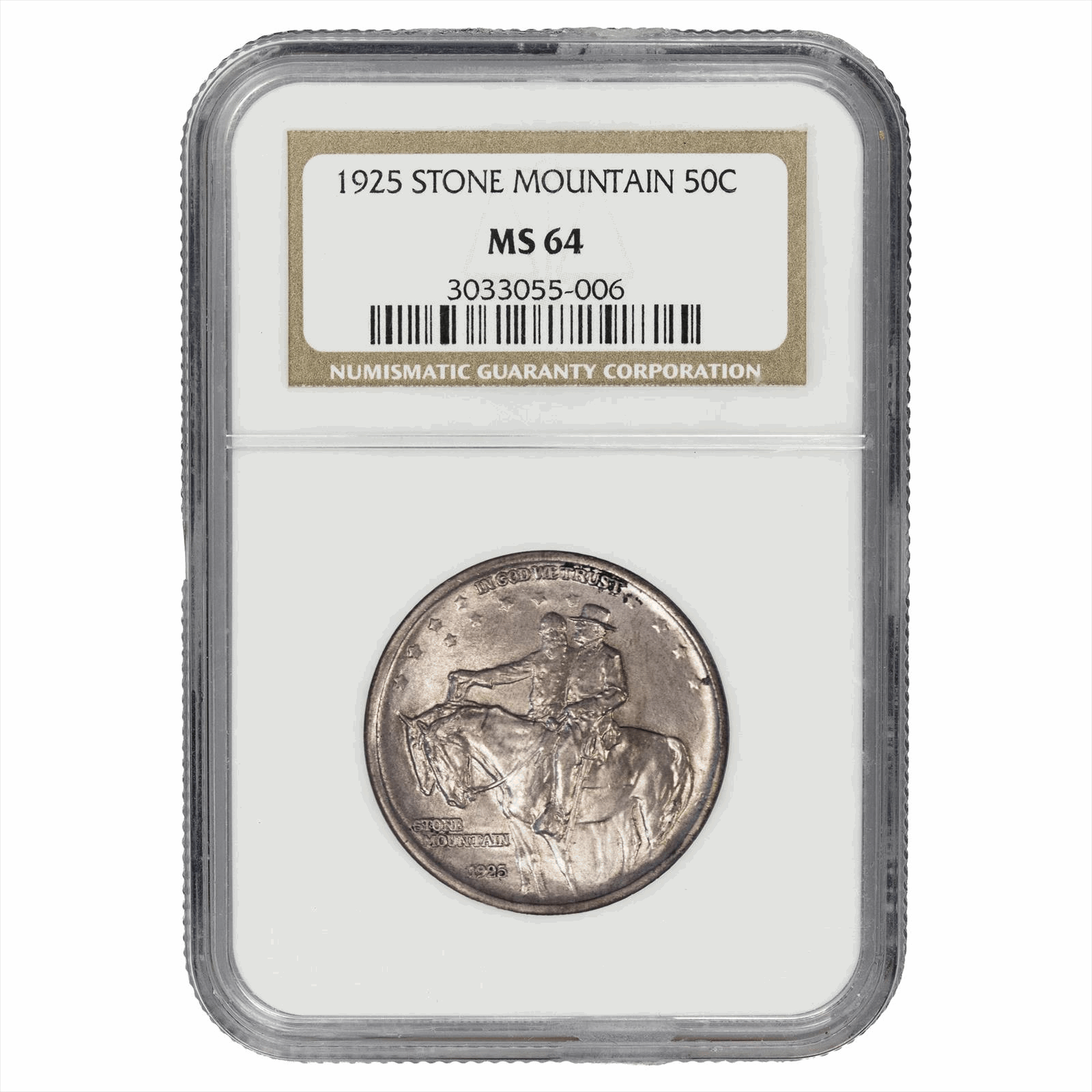 1925 Stone Mountain Commemorative Half Dollar 50C NGC MS 64 