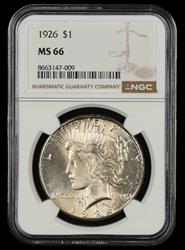 1926 $1 NGC  MS66