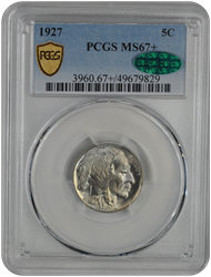 1927 Buffalo PCGS CAC MS 67+