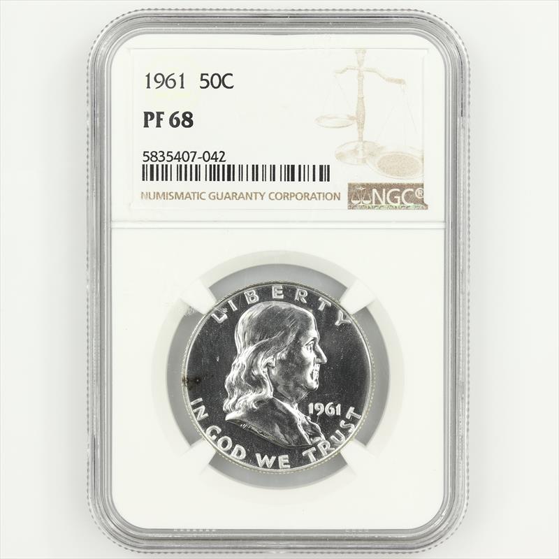 1961 50c Franklin Half Dollar PROOF - NGC PR68 - Multiple Coins Available