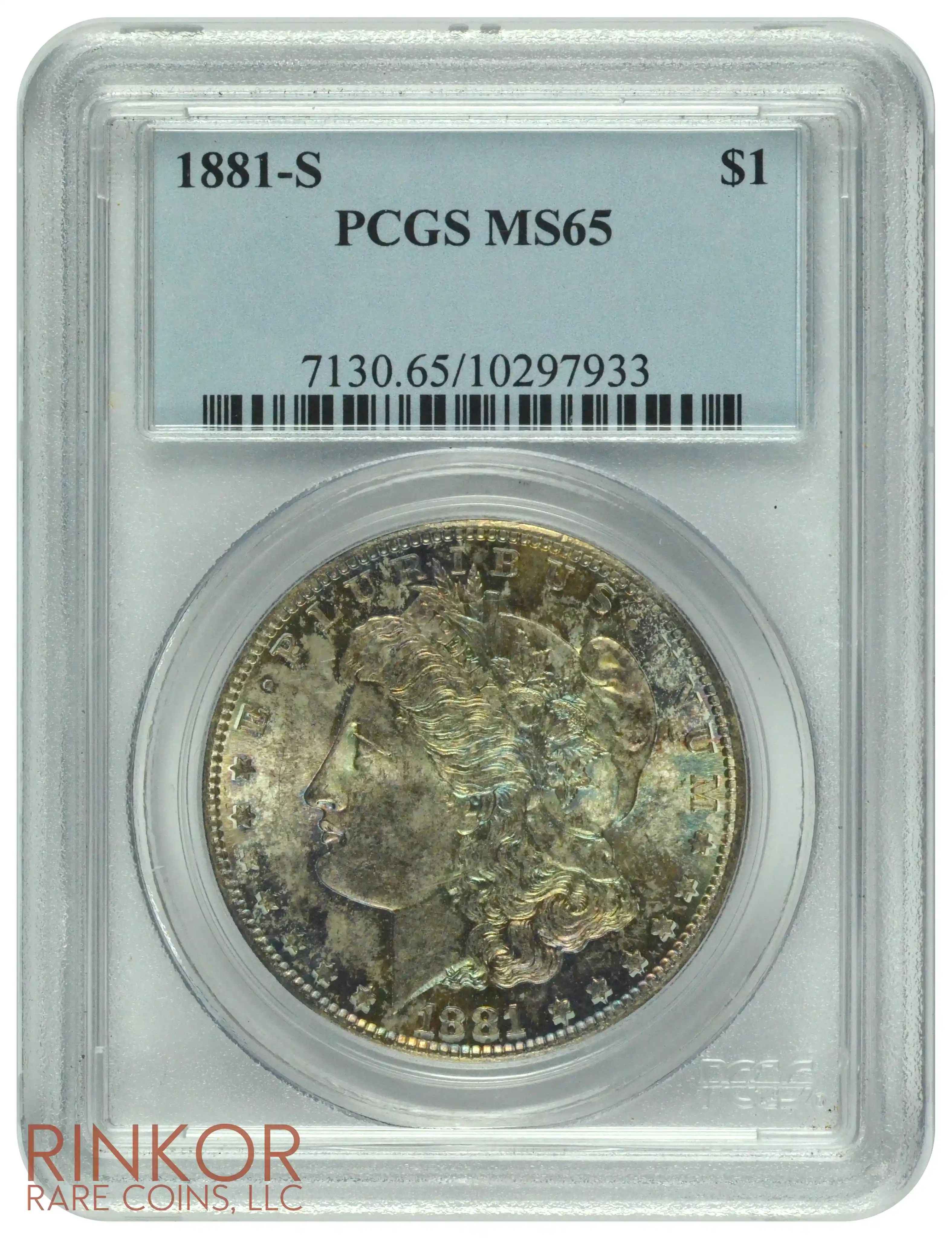 1881-S $1 PCGS MS 65