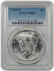 1923-D Peace PCGS MS 61