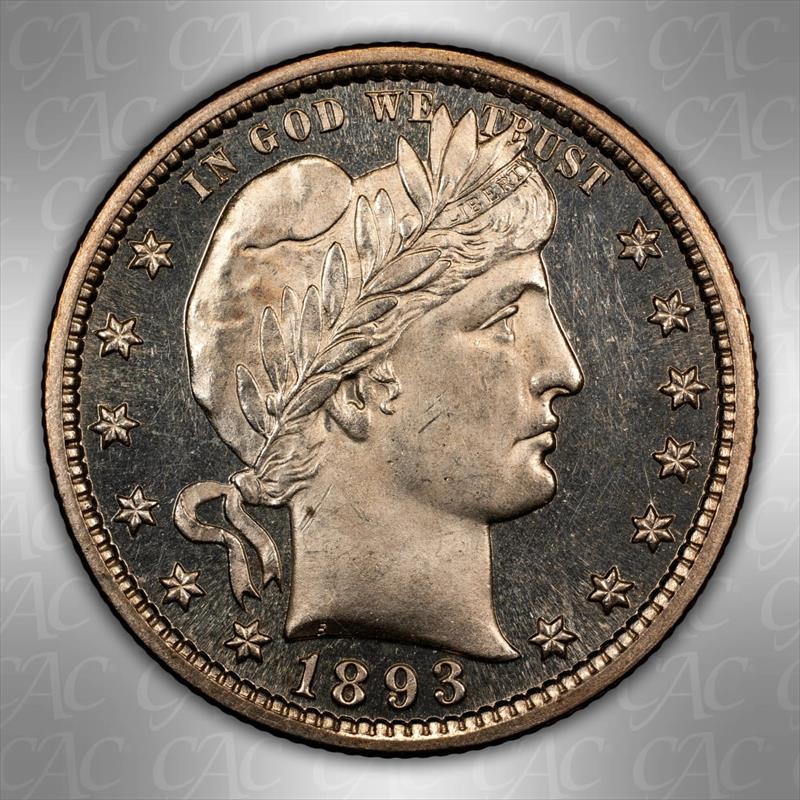 1893 25C CACG PR 64 CAM