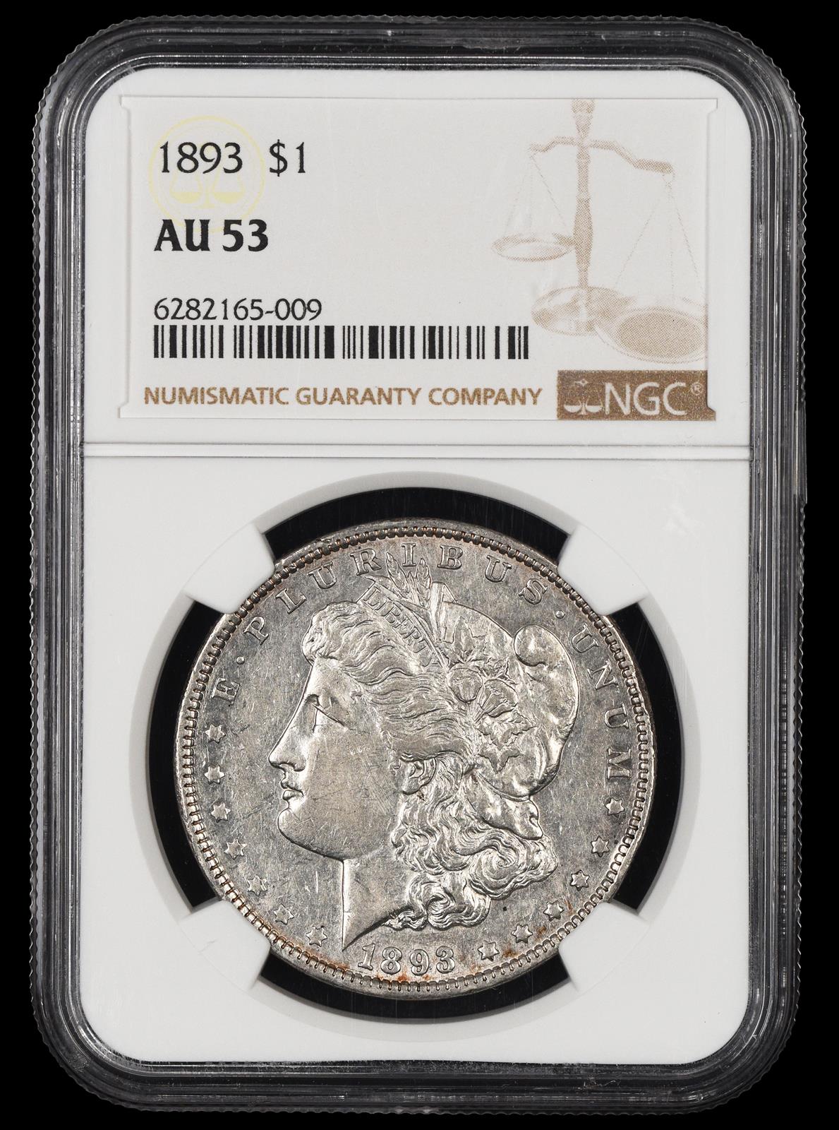 1893 $1 NGC AU-53