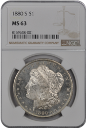 1880 S  Morgan Dollar NGC MS 63