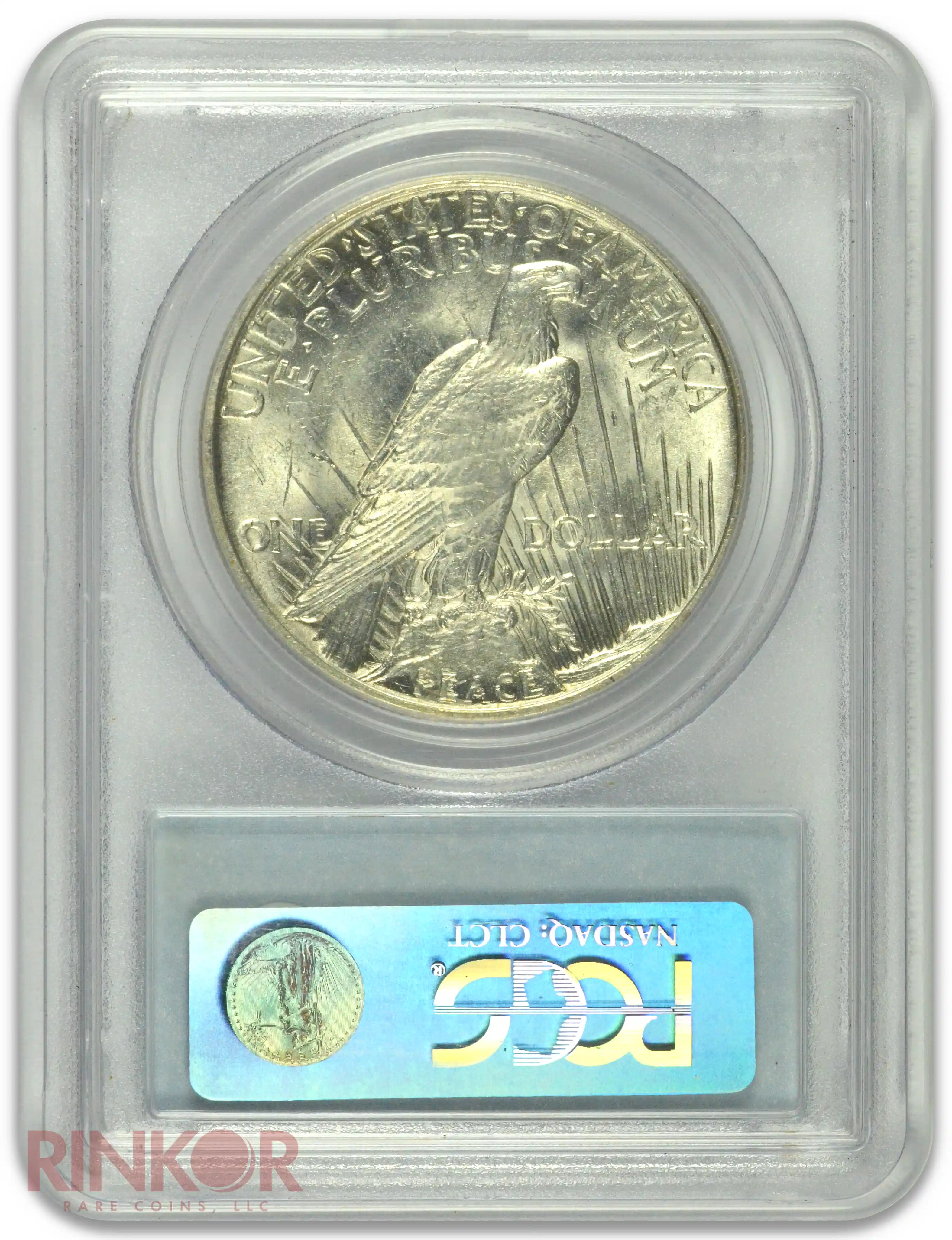 1921 $1 High Relief Peace PCGS MS 62