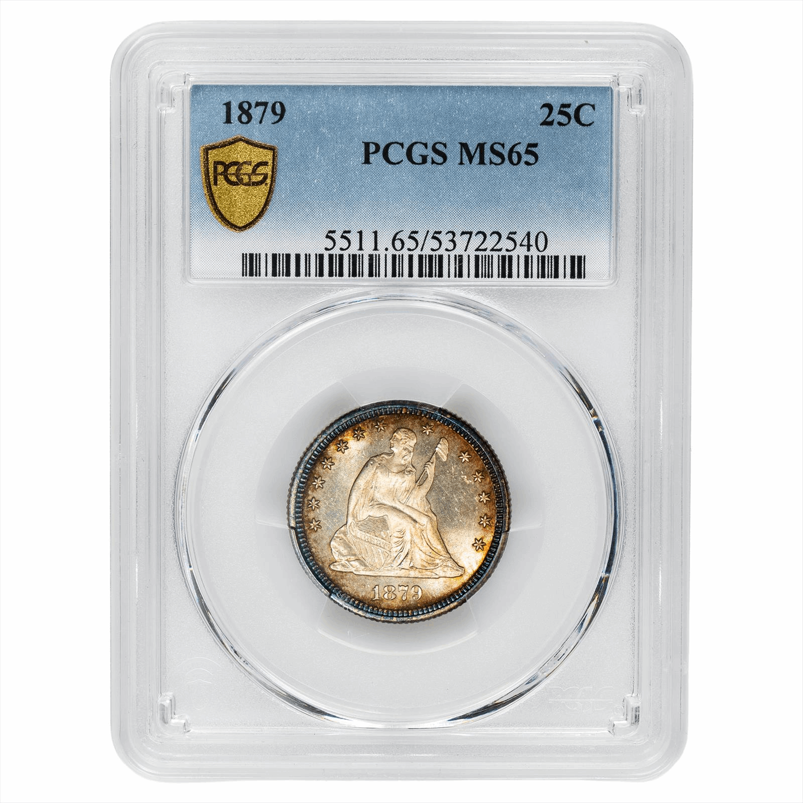 1879 Seated Liberty Quarter 25C PCGS MS 65