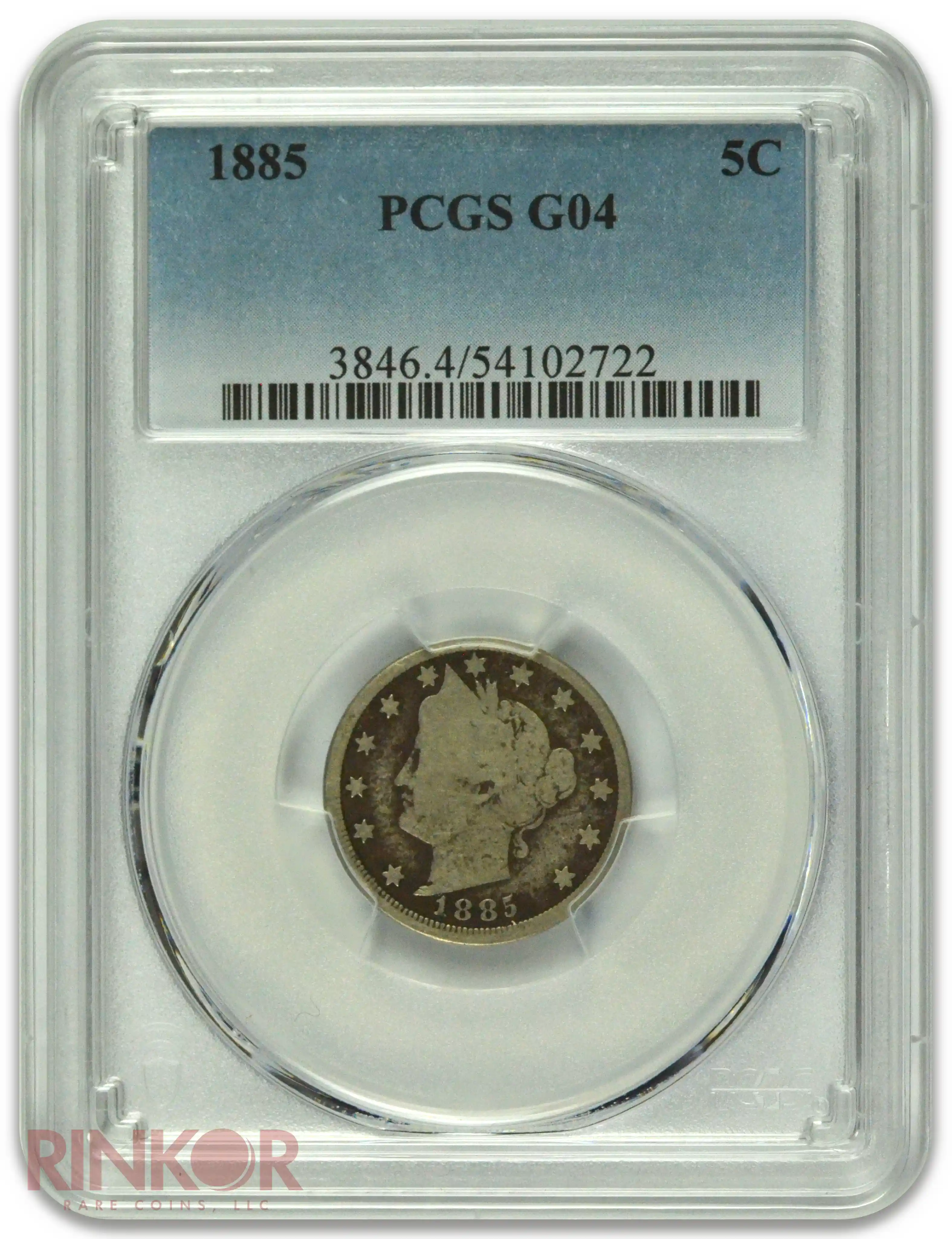 1885 Liberty V Nickel PCGS G-04