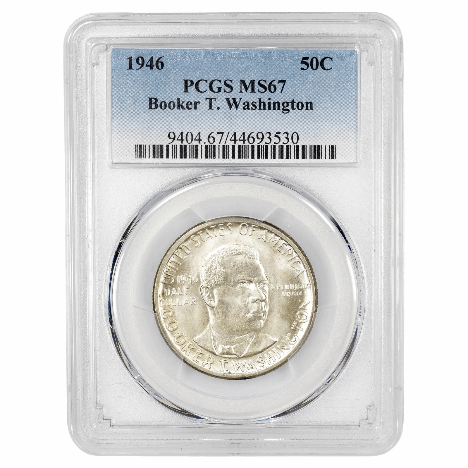 1946 Booker T. Washington Commemorative Half Dollar 50C PCGS MS 67