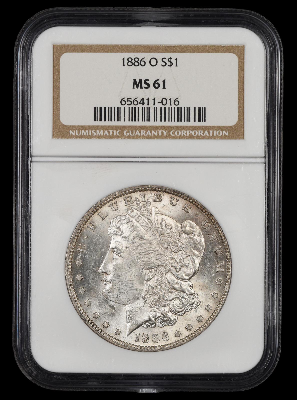 1886 O $1 NGC MS61