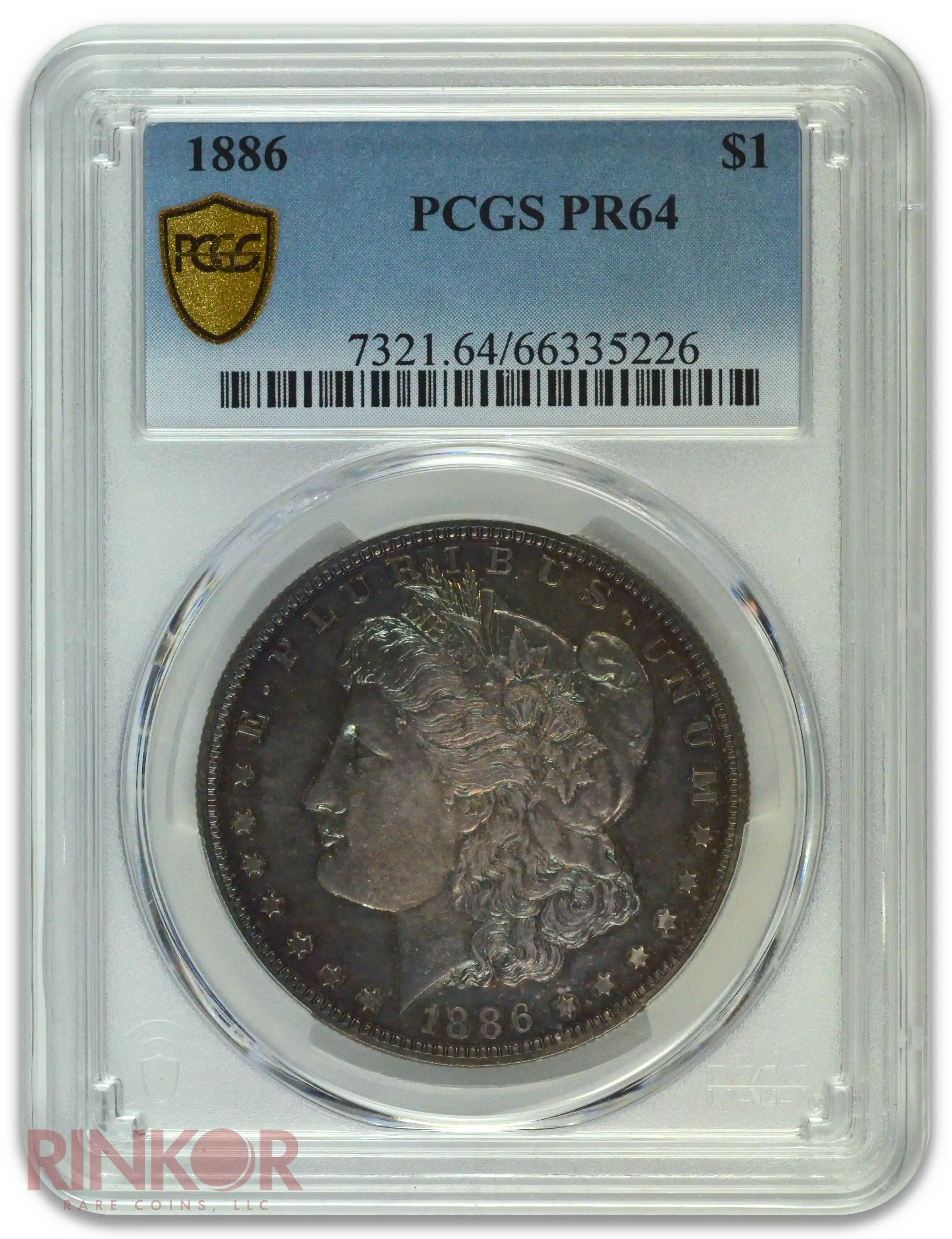 1886 $1 Morgan Dollar PCGS PR 64